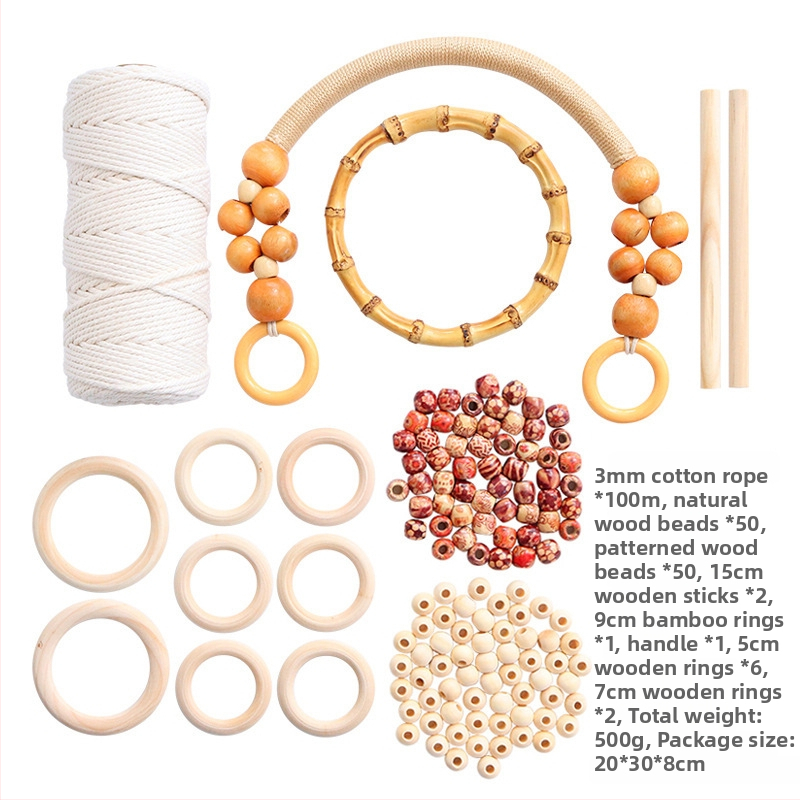 DIY памучна въжена мрежеста торба за саксия — ръчно тъкана