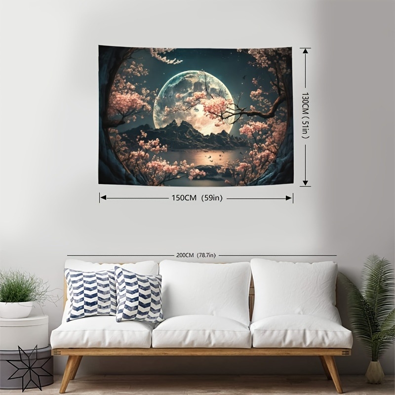 Памучен гоблен в северен стил, дигитален термотрансфер печат, машинно пране, дневна декорация