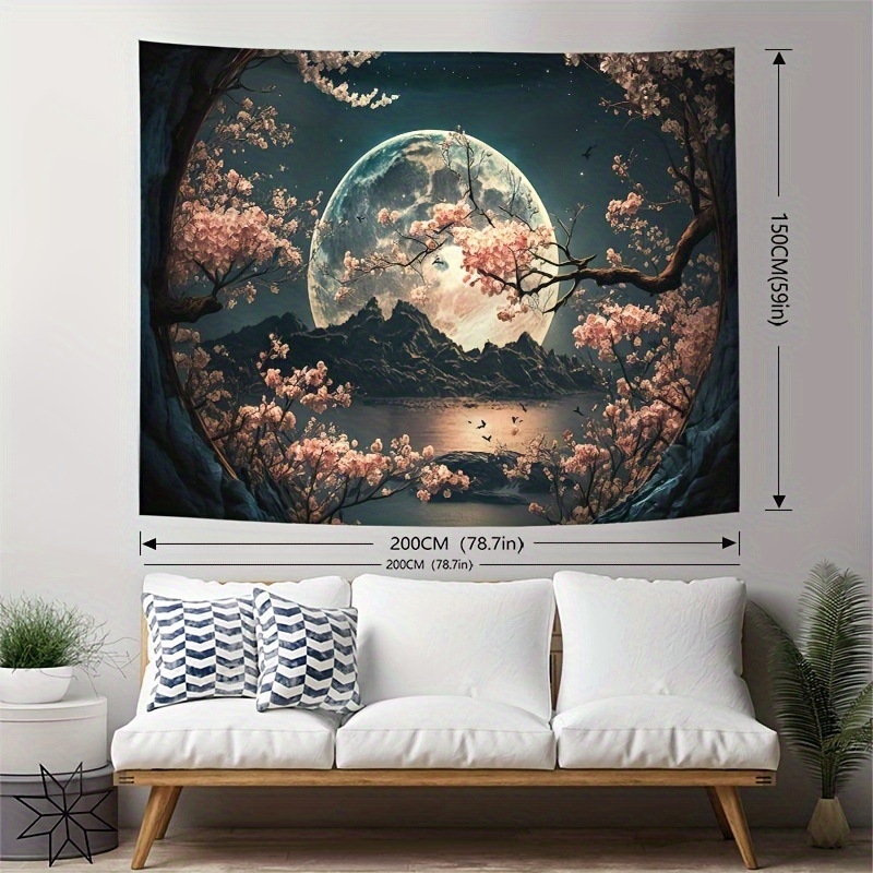 Памучен гоблен в северен стил, дигитален термотрансфер печат, машинно пране, дневна декорация