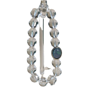 Brățară din cristal cu zircon și acvamarin, unisex, primăvara 2025