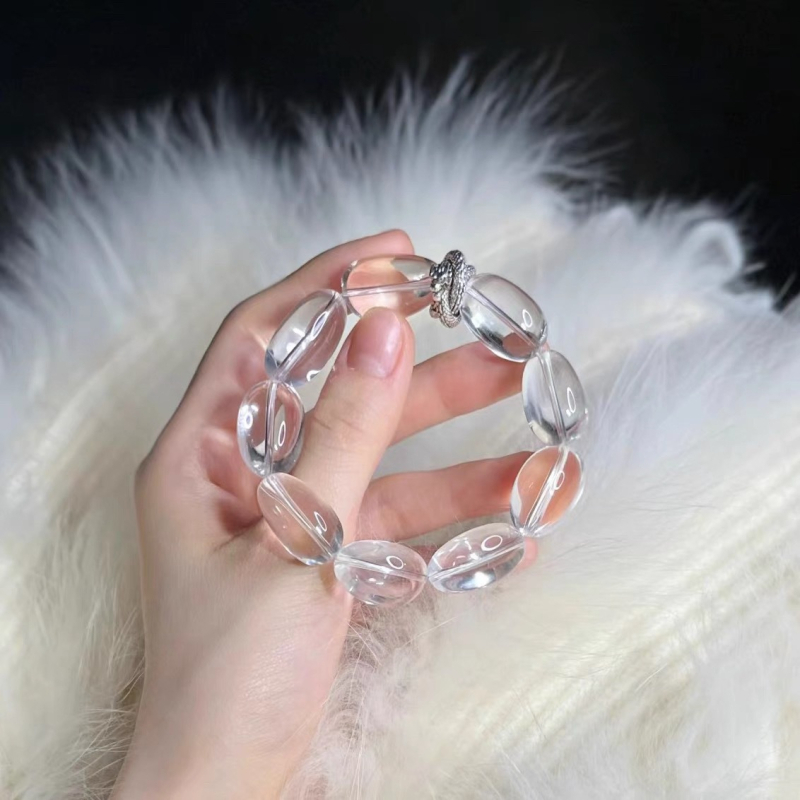 Brățară din cristal cu zircon și acvamarin, unisex, primăvara 2025