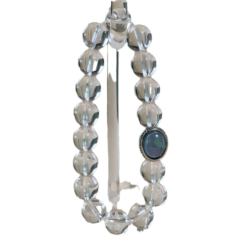 Brățară din cristal cu zircon și acvamarin, unisex, primăvara 2025