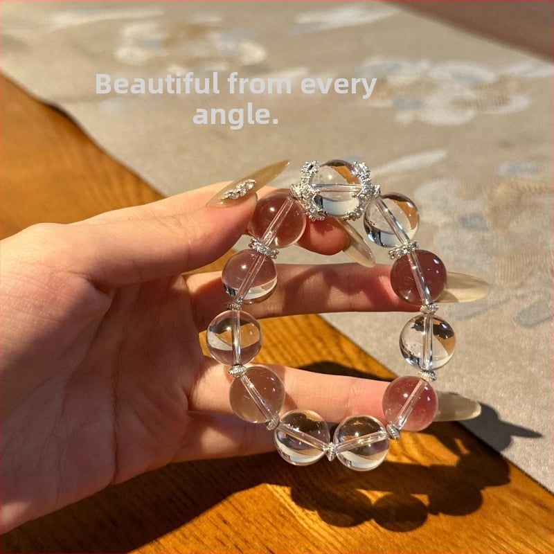 Brățară din cristal cu zircon și acvamarin, unisex, primăvara 2025