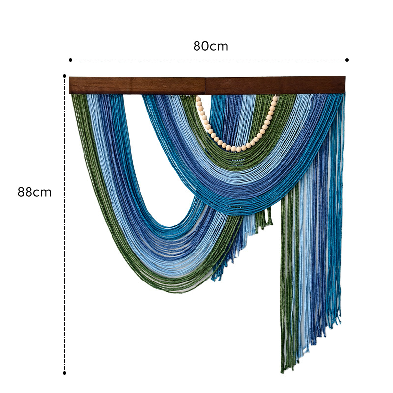Гоблен от памук, ръчно изработен, скандинавски стил, райета, правоъгълна форма
