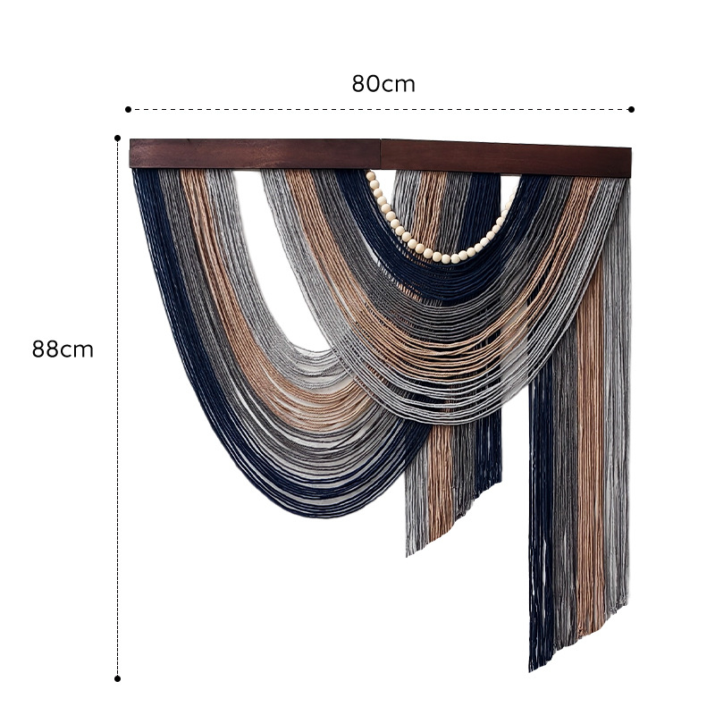 Гоблен от памук, ръчно изработен, скандинавски стил, райета, правоъгълна форма