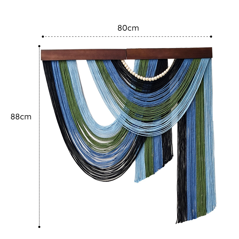 Гоблен от памук, ръчно изработен, скандинавски стил, райета, правоъгълна форма