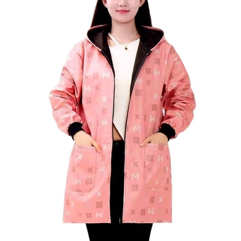 Ποδιά με μακριά μανίκια, fleece επένδυση από πολυεστέρα - κατά της βρωμιάς, ανθεκτική στη φθορά, κουζίνας για ενήλικες γυναίκες