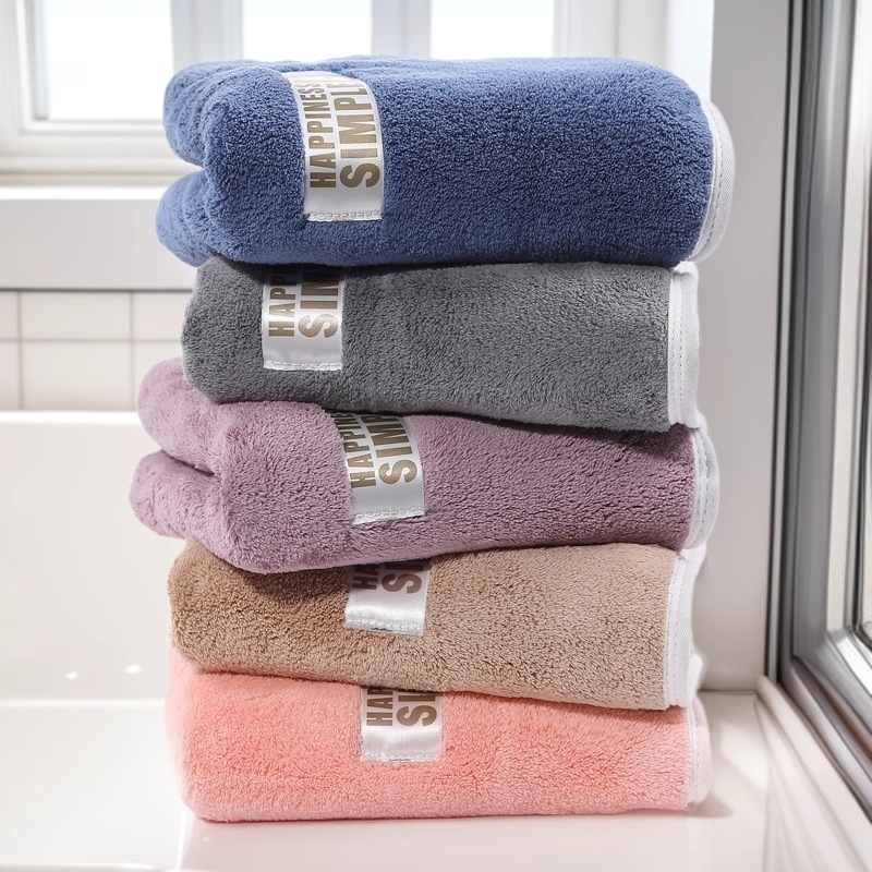 Arc törölköző korall fleece anyagból, élénk varrás és kivágott velúr keretszéllel, 400D, 100–120 g, East Morning