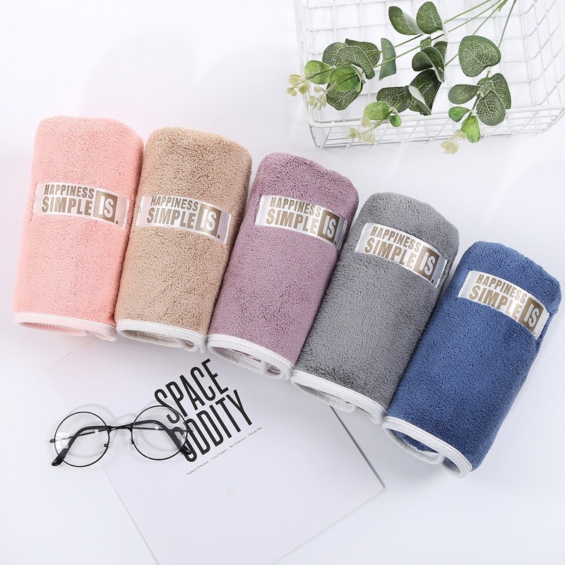 Arc törölköző korall fleece anyagból, élénk varrás és kivágott velúr keretszéllel, 400D, 100–120 g, East Morning