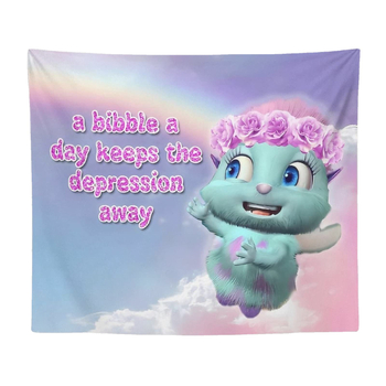 BibbleMeme Peizažinis Gobelenas — Poliesteris, Mašininis audimas, Stačiakampio formos, Peizažo raštas, Prisitaikantis