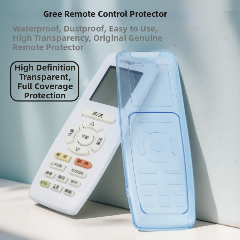 Gree oro kondicionieriaus nuotolinio valdymo gaubtas – silikonas, skaidrus, dulkėms atsparus, vandeniui atsparus, kritimams atsparus, universalus