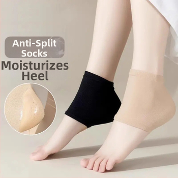 Protecție pentru călcâi crăpat pentru femei și bărbați — șosetă din silicon și bumbac, moale, pentru hidratarea călcâiului, stil zilnic, Friendly (Model: Other; Tip încălțăminte: Altul; Stil: Zilnic; Sezoane: Toate anotimpurile)