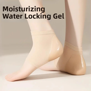 Protecție pentru călcâi crăpat pentru femei și bărbați — șosetă din silicon și bumbac, moale, pentru hidratarea călcâiului, stil zilnic, Friendly (Model: Other; Tip încălțăminte: Altul; Stil: Zilnic; Sezoane: Toate anotimpurile)