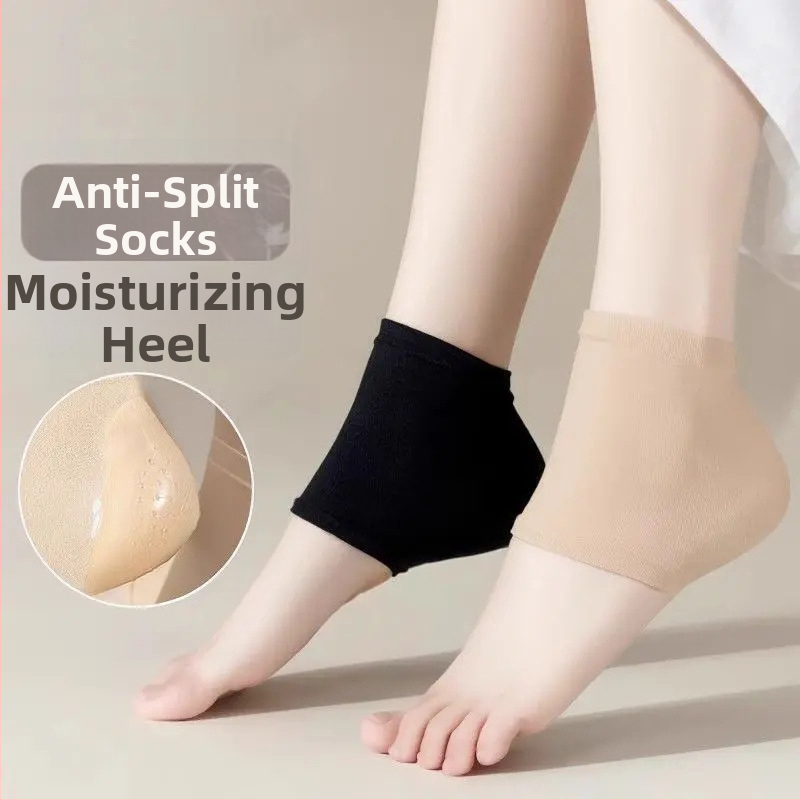 Protecție pentru călcâi crăpat pentru femei și bărbați — șosetă din silicon și bumbac, moale, pentru hidratarea călcâiului, stil zilnic, Friendly (Model: Other; Tip încălțăminte: Altul; Stil: Zilnic; Sezoane: Toate anotimpurile)