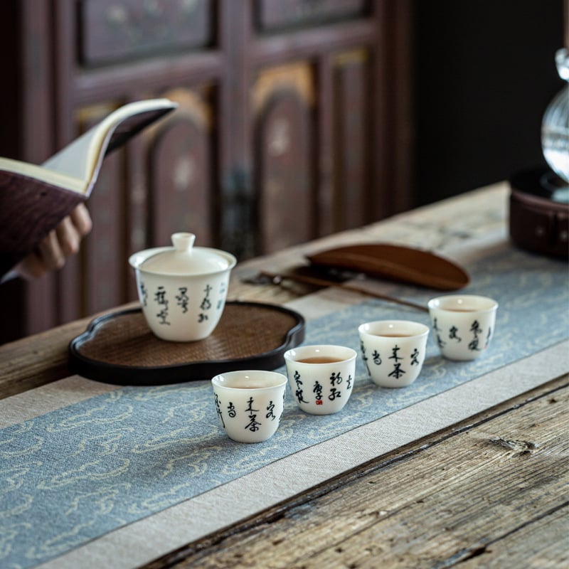 Tea podložka od poliestera, vodootporna, prugasti uzorak, kineski stil za ceremoniju čaja (Materijal: poliestera; Uzorak: pruge; Stil: kineski)