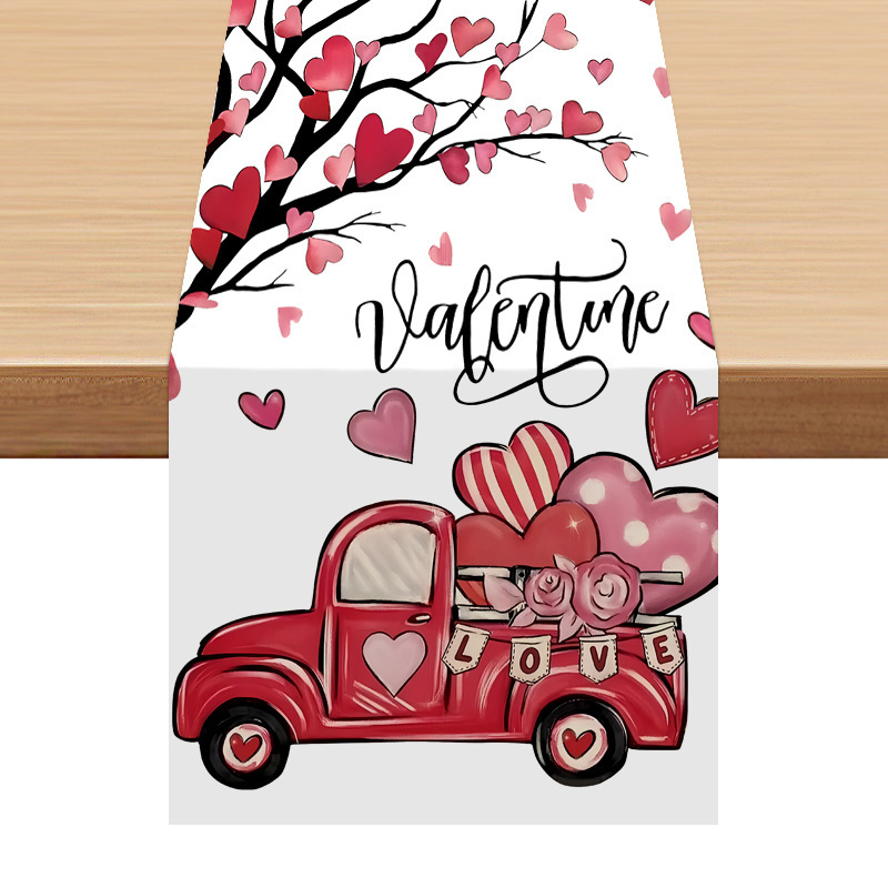 Asztali futó geometriai absztrakt mintával, 100% poliészter, testreszabható, ideális nappaliba, éttermekbe és kereskedelmi helyekre.