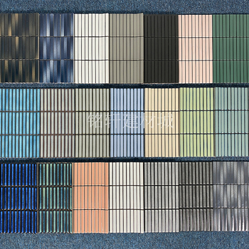 Iekštelpu sienas flīze – mazs joslas mozaīka, vienkāršs moderns stils, materiāls: polikrystaliska mikrodalīte, ūdens uzsūkšanās ≤0,5%, uzstādīšana pieejama