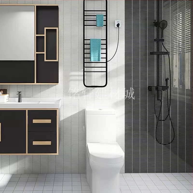 Интериорна стенна мозайка лента, прост и модерен стил, поликристален микропорошък, водопоглъщане ≤0,5%, монтажна услуга налична