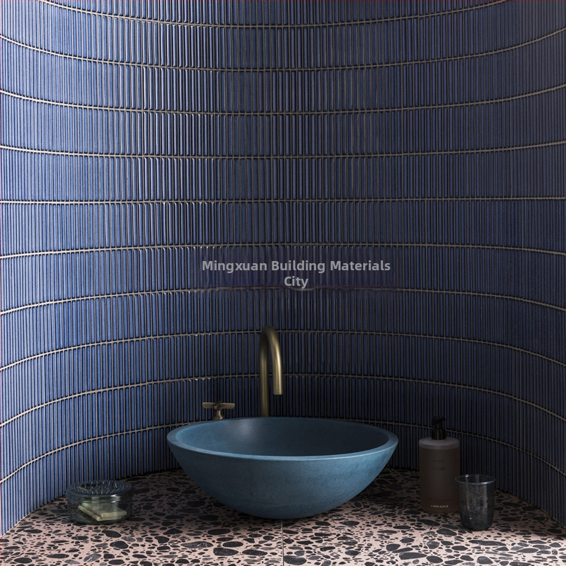 Интериорна стенна мозайка лента, прост и модерен стил, поликристален микропорошък, водопоглъщане ≤0,5%, монтажна услуга налична