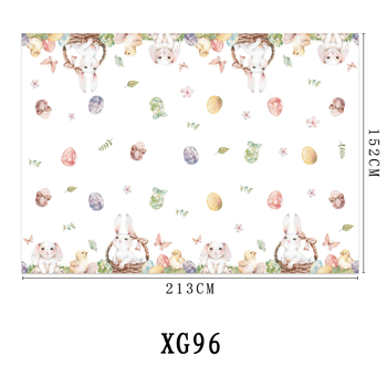 Húsvéti asztalterítő, poliészter, téglalap alakú, skandináv stílus, légáteresztő, gyűrődésálló