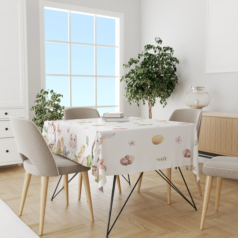 Húsvéti asztalterítő, poliészter, téglalap alakú, skandináv stílus, légáteresztő, gyűrődésálló