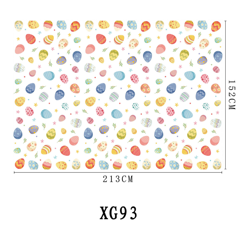 Húsvéti asztalterítő, poliészter, téglalap alakú, skandináv stílus, légáteresztő, gyűrődésálló