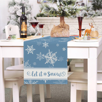 Дълга декоративна лента за маса с мотиви растения и цветя, ретро стил, полиестер, по поръчка