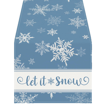 Дълга декоративна лента за маса с мотиви растения и цветя, ретро стил, полиестер, по поръчка