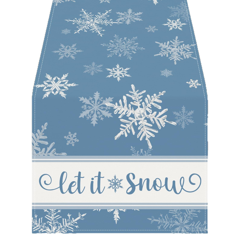 Дълга декоративна лента за маса с мотиви растения и цветя, ретро стил, полиестер, по поръчка