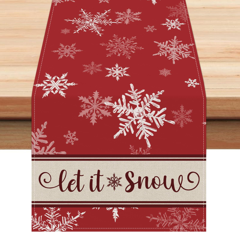 Дълга декоративна лента за маса с мотиви растения и цветя, ретро стил, полиестер, по поръчка