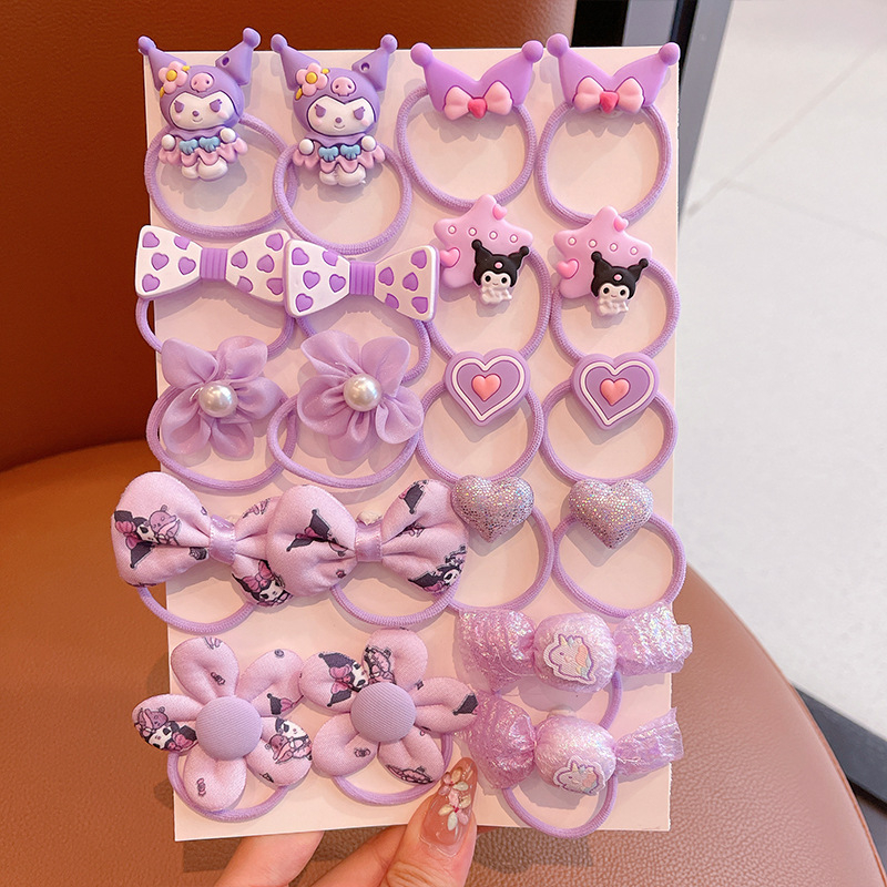 Детски фиби за коса с форма на панделка — ръчно изработени пластмасови аксесоари за коса, комплект 16 броя, серия Принцеса, за деца на възраст 3–10 години