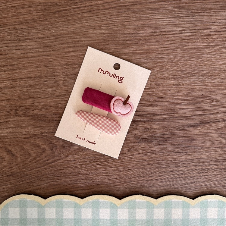 Детска фиба за коса в корейски стил, платнена, ръчна изработка, шарен модел