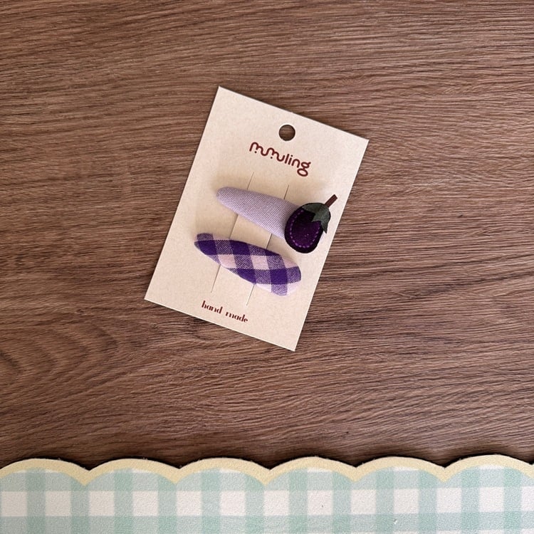 Детска фиба за коса в корейски стил, платнена, ръчна изработка, шарен модел