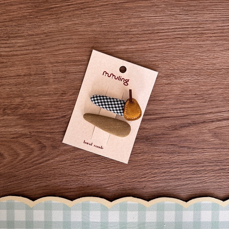 Детска фиба за коса в корейски стил, платнена, ръчна изработка, шарен модел