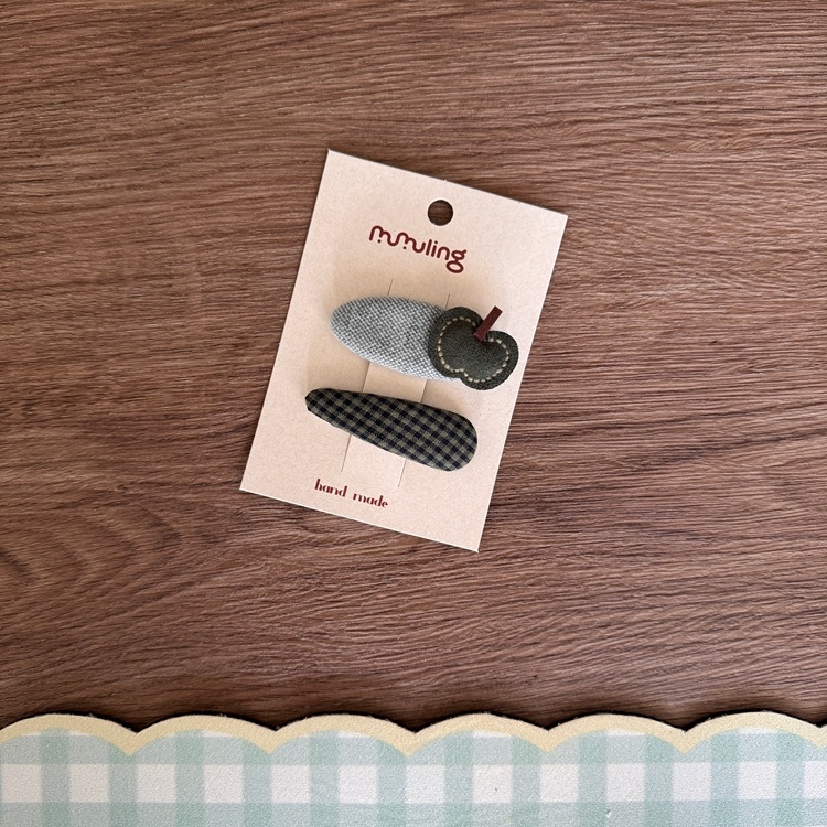 Детска фиба за коса в корейски стил, платнена, ръчна изработка, шарен модел