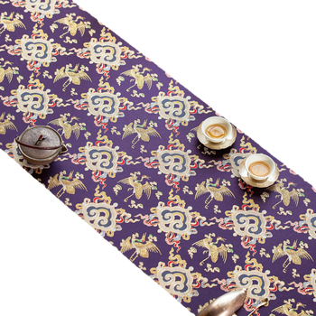 Комплект за чайна маса с модел Рюйи облачен щъркел, брокатен плат, нов китайски стил