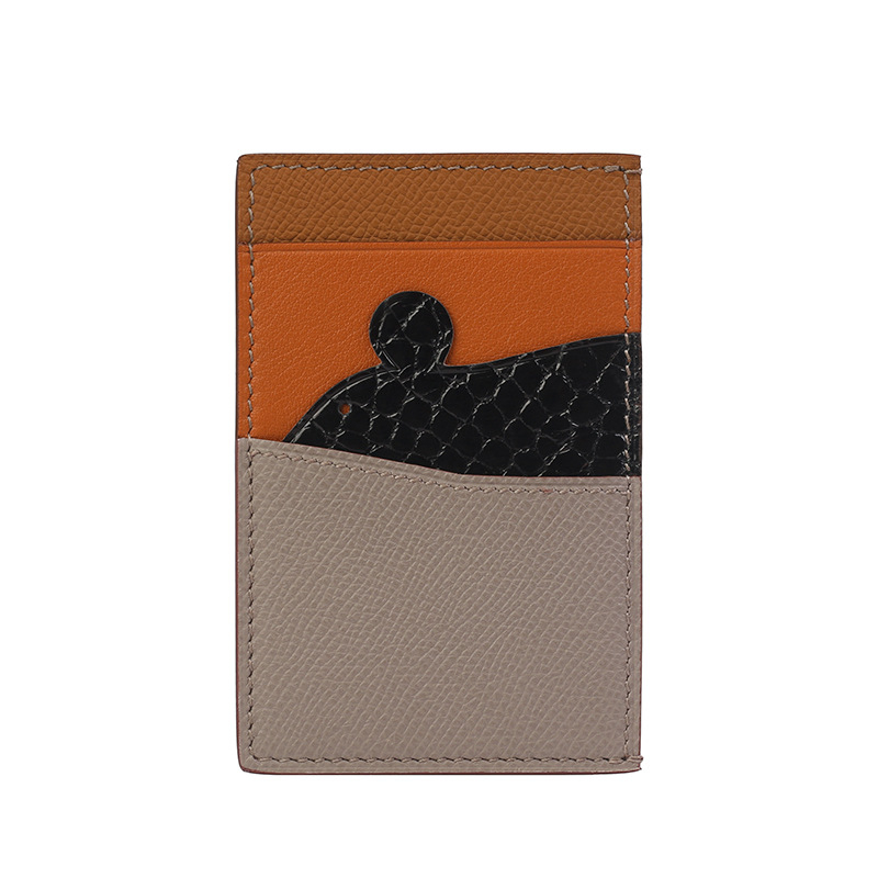 Kaardikott ehtsast nahast, loomamustriga, käsitsi õmmeldud, lambanahaga vooder, kaartide hoiustamiseks