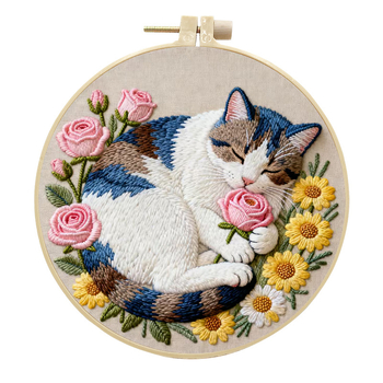 Комплект за бродиране върху плат — модерен стил, шарка цветя/трева/листа, кръстосано бродиране, друг тип бродиране, подходящ за дневна, спалня и кабинет