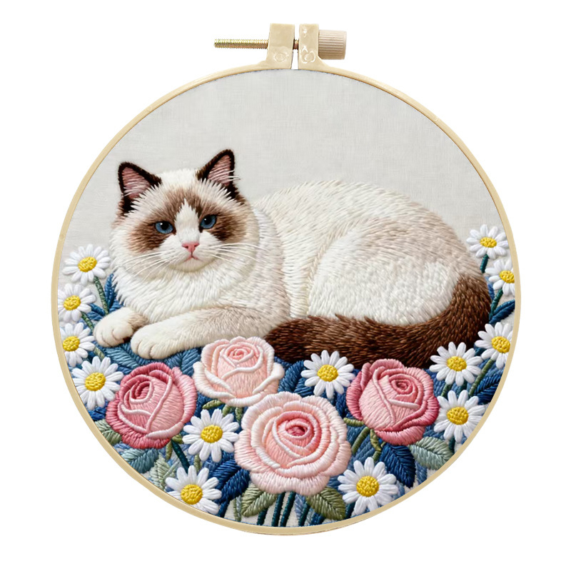 Комплект за бродиране върху плат — модерен стил, шарка цветя/трева/листа, кръстосано бродиране, друг тип бродиране, подходящ за дневна, спалня и кабинет