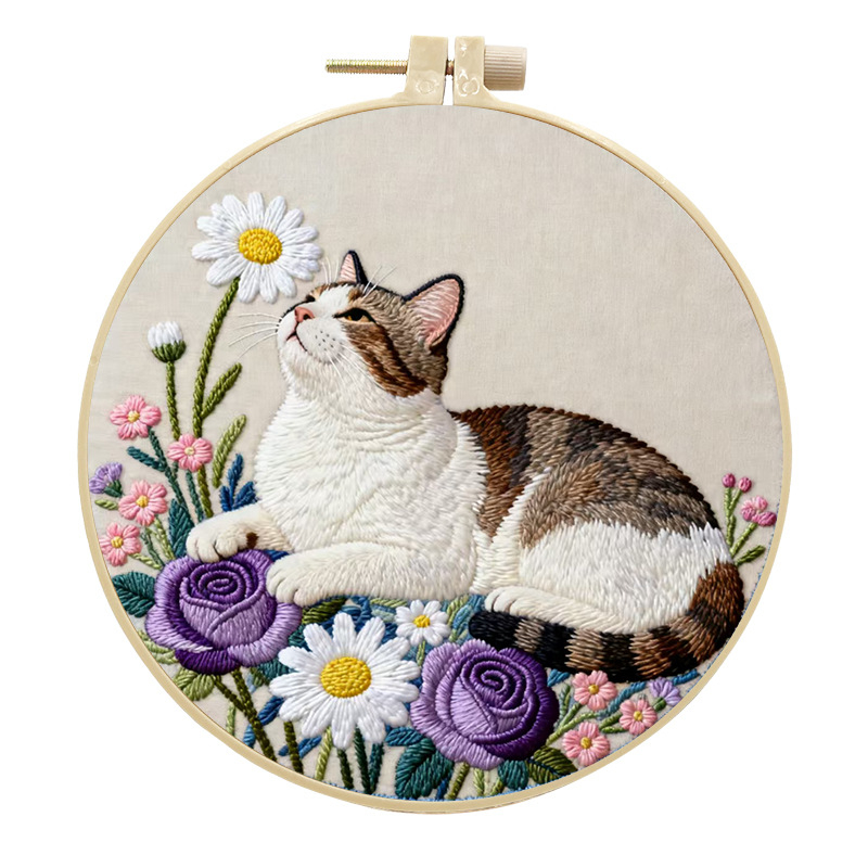 Комплект за бродиране върху плат — модерен стил, шарка цветя/трева/листа, кръстосано бродиране, друг тип бродиране, подходящ за дневна, спалня и кабинет