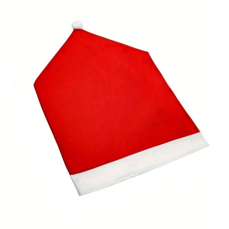 Krēsla pārvalki no neausta materiāla ar Ziemassvētku cepurēm, moderns minimalistisks stils, Jiaqi zīmols, Ziemassvētku dekoram restorānos un viesnīcās