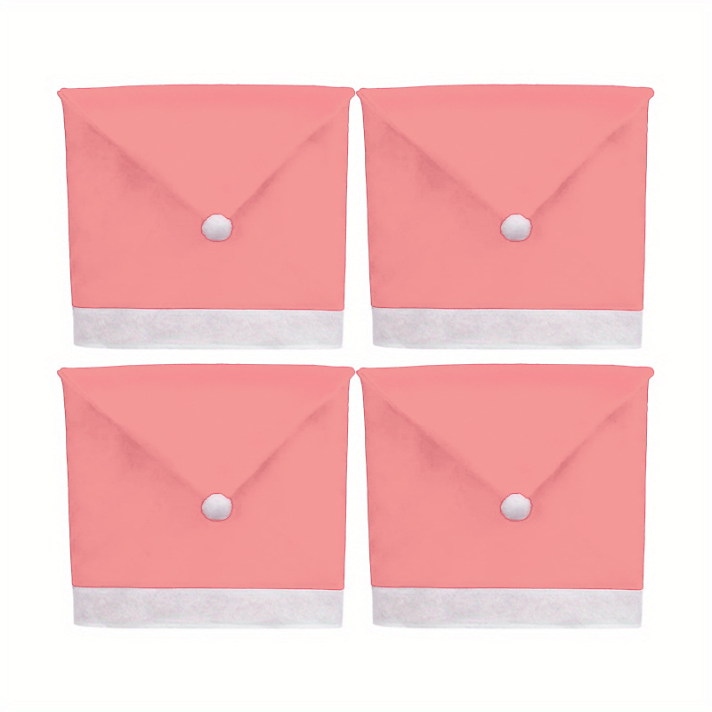 Krēsla pārvalki no neausta materiāla ar Ziemassvētku cepurēm, moderns minimalistisks stils, Jiaqi zīmols, Ziemassvētku dekoram restorānos un viesnīcās