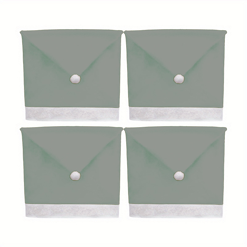 Krēsla pārvalki no neausta materiāla ar Ziemassvētku cepurēm, moderns minimalistisks stils, Jiaqi zīmols, Ziemassvētku dekoram restorānos un viesnīcās