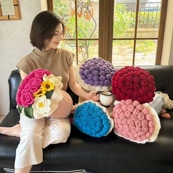 Μαξιλάρι και πετσέτα-κουβέρτα με αντίθεση ροζ ανθοδέσμη, μοτίβο κινουμένων σχεδίων, πολυεστέρας, τύπος πετσέτας-κουβέρτας, για όλες τις εποχές, μινιμαλιστικό στυλ