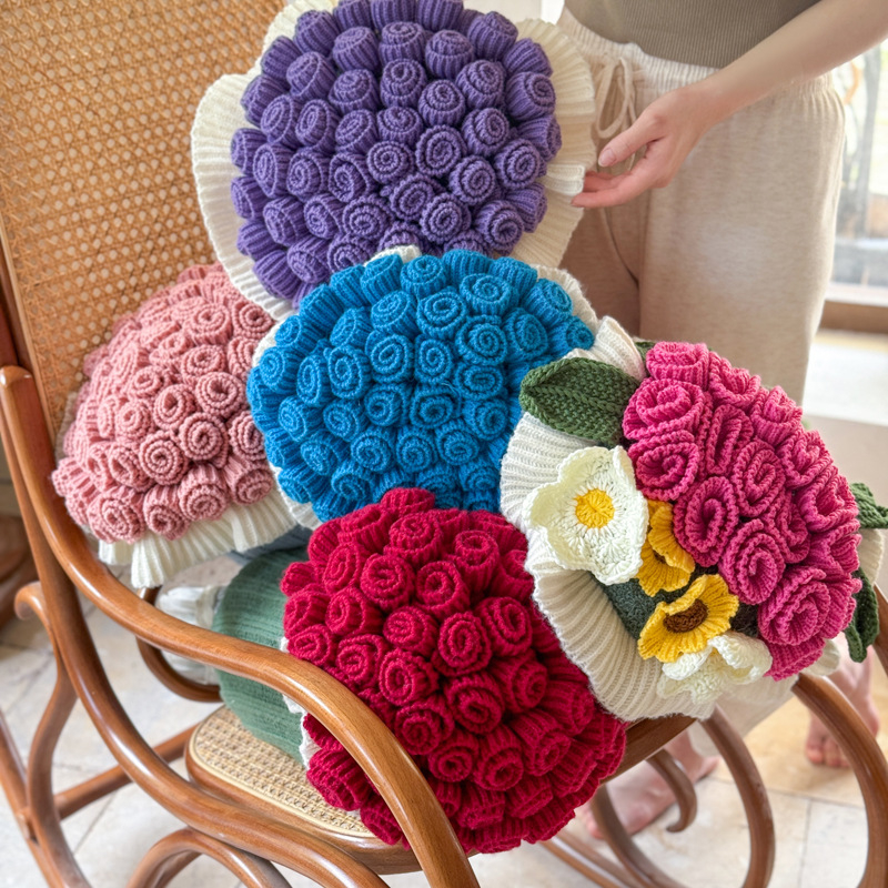 Μαξιλάρι και πετσέτα-κουβέρτα με αντίθεση ροζ ανθοδέσμη, μοτίβο κινουμένων σχεδίων, πολυεστέρας, τύπος πετσέτας-κουβέρτας, για όλες τις εποχές, μινιμαλιστικό στυλ