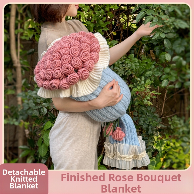 Μαξιλάρι και πετσέτα-κουβέρτα με αντίθεση ροζ ανθοδέσμη, μοτίβο κινουμένων σχεδίων, πολυεστέρας, τύπος πετσέτας-κουβέρτας, για όλες τις εποχές, μινιμαλιστικό στυλ