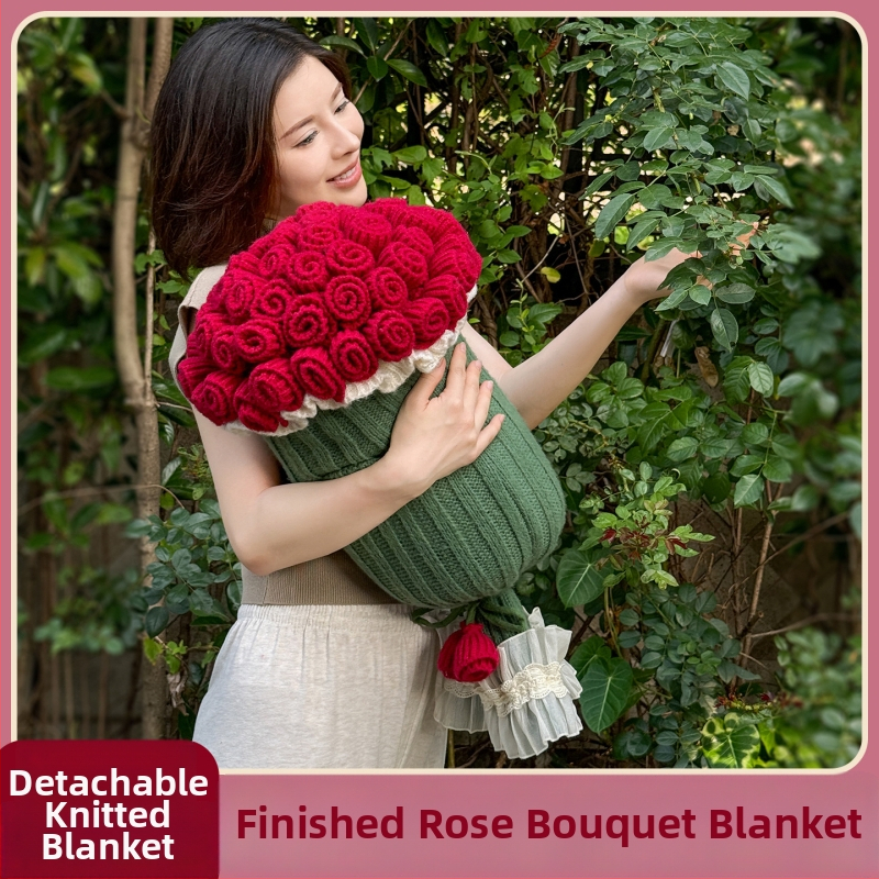 Μαξιλάρι και πετσέτα-κουβέρτα με αντίθεση ροζ ανθοδέσμη, μοτίβο κινουμένων σχεδίων, πολυεστέρας, τύπος πετσέτας-κουβέρτας, για όλες τις εποχές, μινιμαλιστικό στυλ