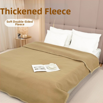 Προσαρμοζόμενη διπλής όψεως φλίς κουβέρτα για ξενοδοχεία και πλοία, μονόχρωμο σχέδιο, 520 g, 100% πολυεστέρας, άνοιξη–φθινόπωρο, δυνατότητα λογότυπου