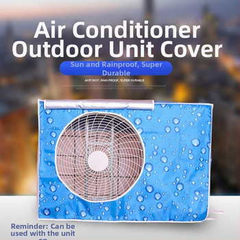 Orinės kondicionieriaus išorinės vieneto gaubtas, poliesterio audinys, 50% sudėtis, modernus minimalistinis stilius, dulkių apsauga, atsparus vandeniui ir saulės spindulių apsauga