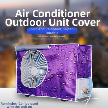 Orinės kondicionieriaus išorinės vieneto gaubtas, poliesterio audinys, 50% sudėtis, modernus minimalistinis stilius, dulkių apsauga, atsparus vandeniui ir saulės spindulių apsauga